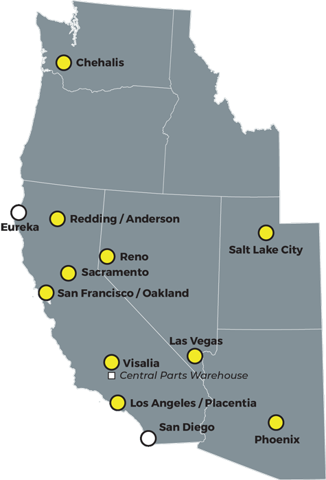 Bejac's California, Arizona, and Nevada locations
